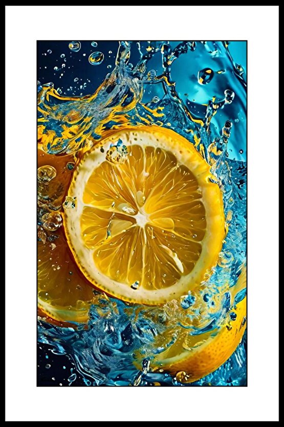 Limon Parçaları Digital Art ( ÇERÇEVESİZ - ÇERÇEVE YOKTUR ) ( ULTRA HD ) FOLYO AFİŞ - POSTER