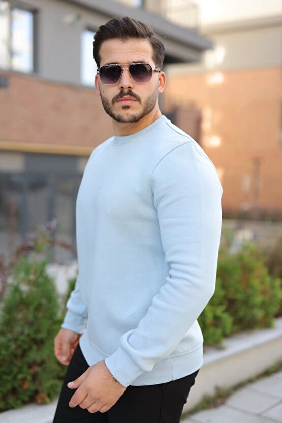 Erkek Üç İplik Şardonlu Sweatshirt