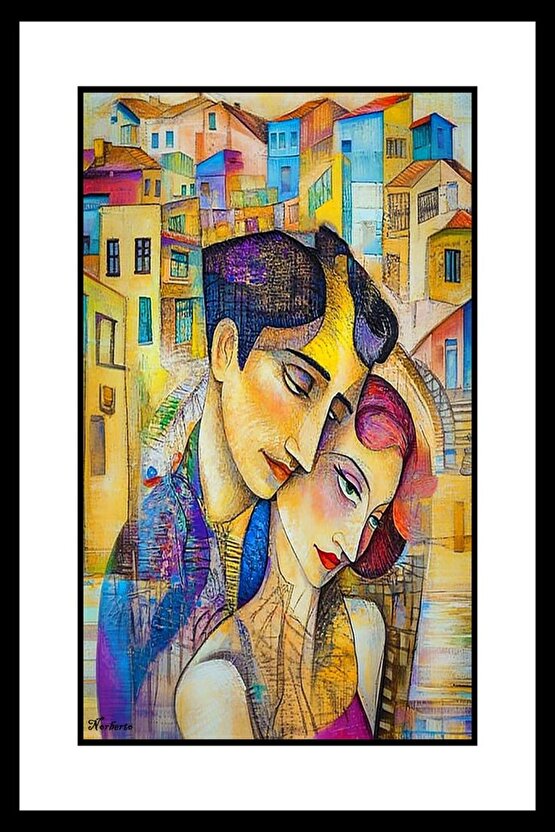 Kadın Erkek Aşk Digital Art ( ÇERÇEVESİZ - ÇERÇEVE YOKTUR ) ( ULTRA HD ) FOLYO AFİŞ - POSTER