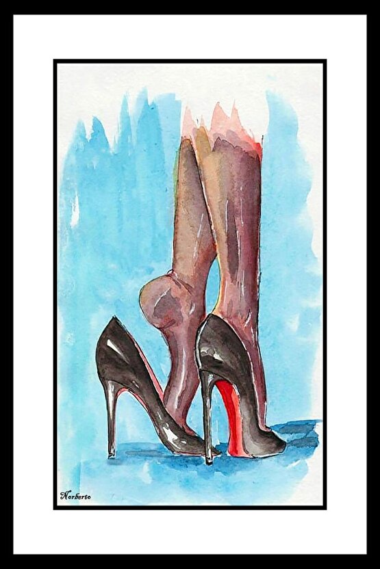 Yüksek Topuklar Digital Art ( ÇERÇEVESİZ - ÇERÇEVE YOKTUR ) ( ULTRA HD ) FOLYO AFİŞ - POSTER