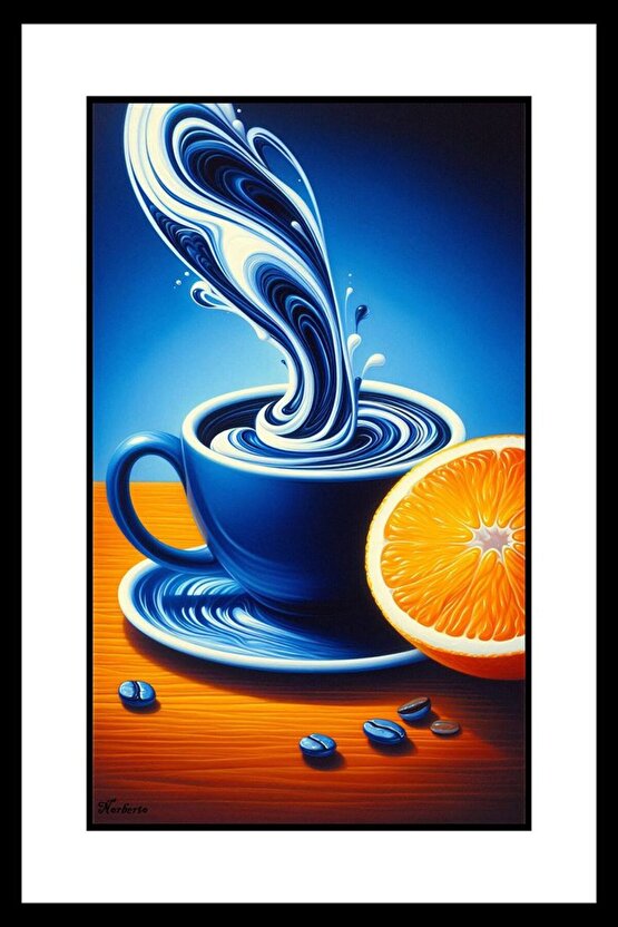 Limonlu Çay Digital Art ( ÇERÇEVESİZ - ÇERÇEVE YOKTUR ) ( ULTRA HD ) FOLYO AFİŞ - POSTER