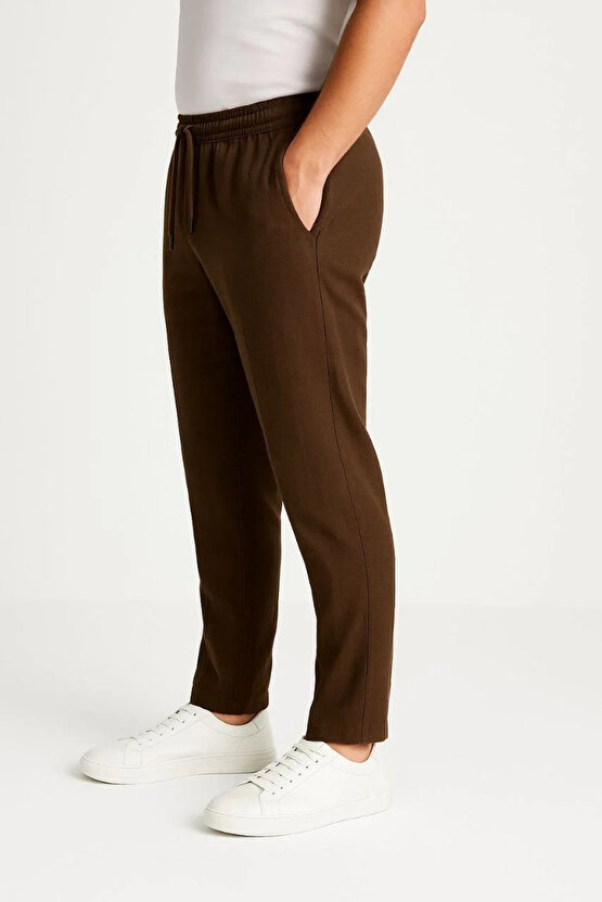 Erkek Keten Pantolon – Cepli, Beli Lastikli ve Bağcıklı, Nefes Alan Rahat Kalıp, Yazlık ve Baharlık