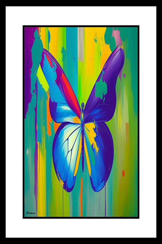 Çizim Kelebek Digital Art ( ÇERÇEVESİZ - ÇERÇEVE YOKTUR ) ( ULTRA HD ) FOLYO AFİŞ - POSTER
