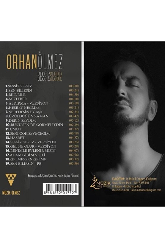 Orhan Ölmez - Sessiz Sessiz Albümü (cd)