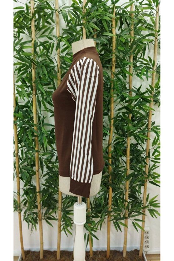 Kadın Uzun Kollu Balıkçı Yaka Bürümcük Bluz