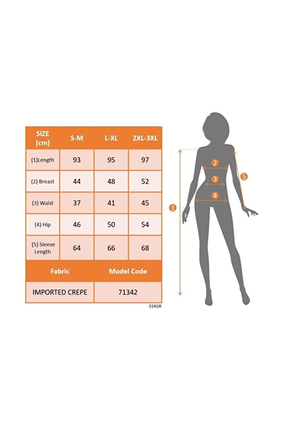 Kadın Uzun Kollu Kruvaze Yaka Beli Düğme Detay Krep Elbise