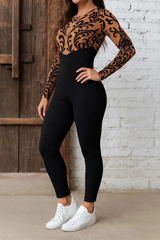 Kadın Siyah Krep Kumaş Pantolon