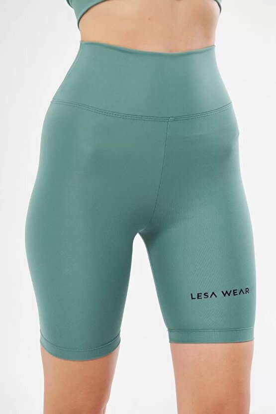 Biker Sporcu Şort - Mint Yeşil