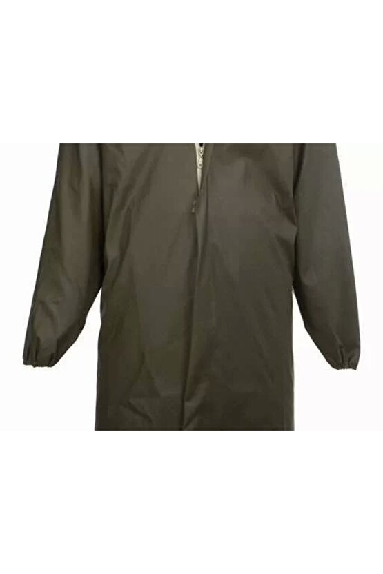 Liman, Avci, Balıkçı, Kurye Kapüşonlu Pardösü Yağmurluk - Haki