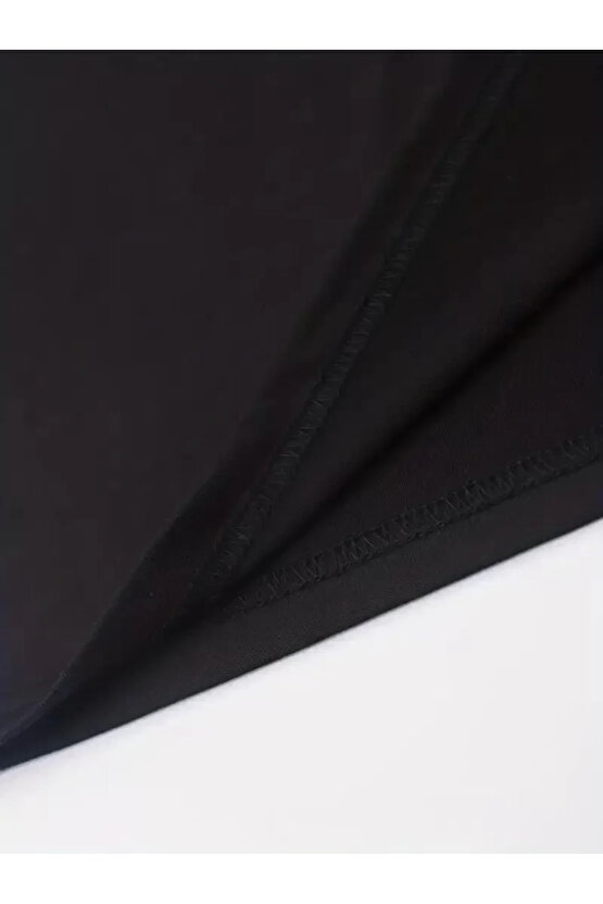 Sporda Günlük Hayata Giyilebilir GYM Baskılı Oversize Bisiklet Yaka Erkek T-shirt - Siyah