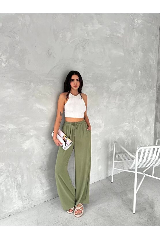 Ayrobin Oversize Kadın Pantalon - Mint Yeşili