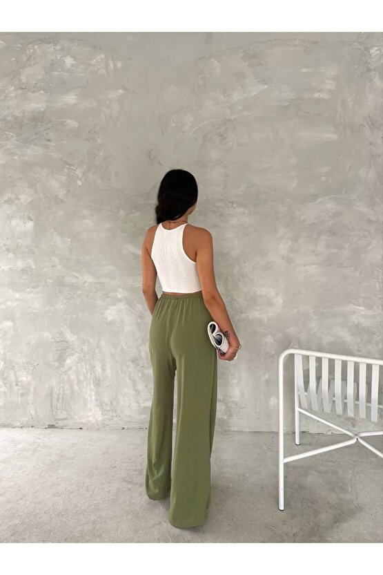 Ayrobin Oversize Kadın Pantalon - Mint Yeşili
