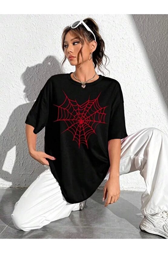 Baskılı Kadın T-shirt - Siyah