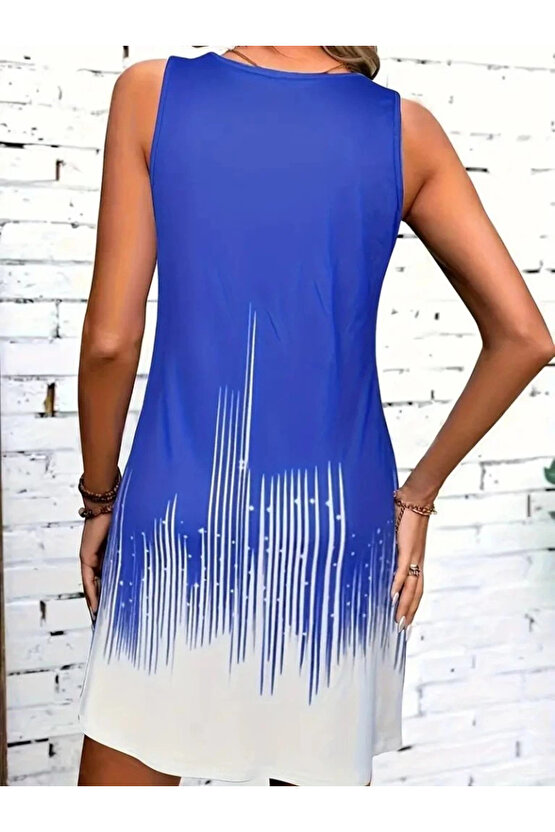 Kadın Askılı Yuvarlak Yakalı Süprem Elbise