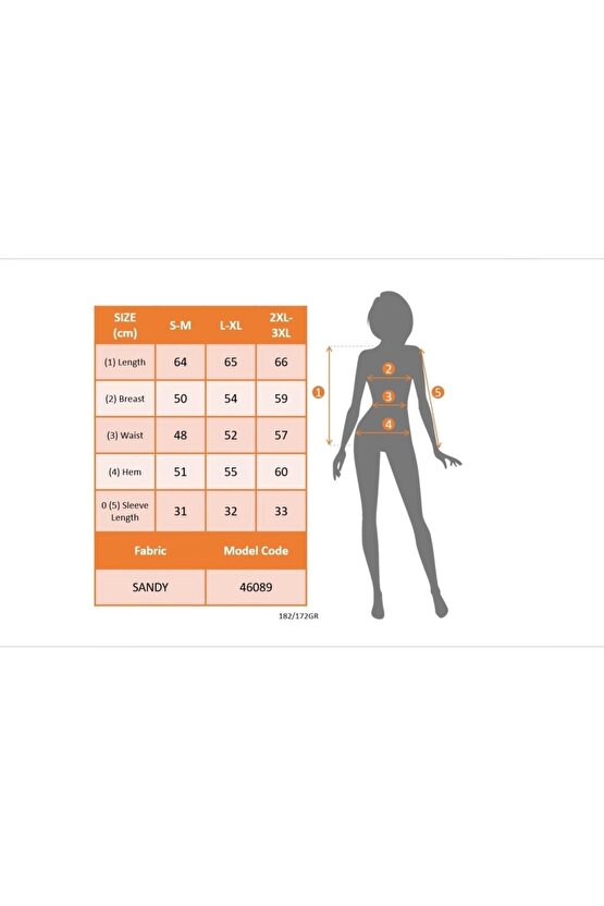 Kadın Kısa Kollu Yakalı Uzun Sandy Bluz