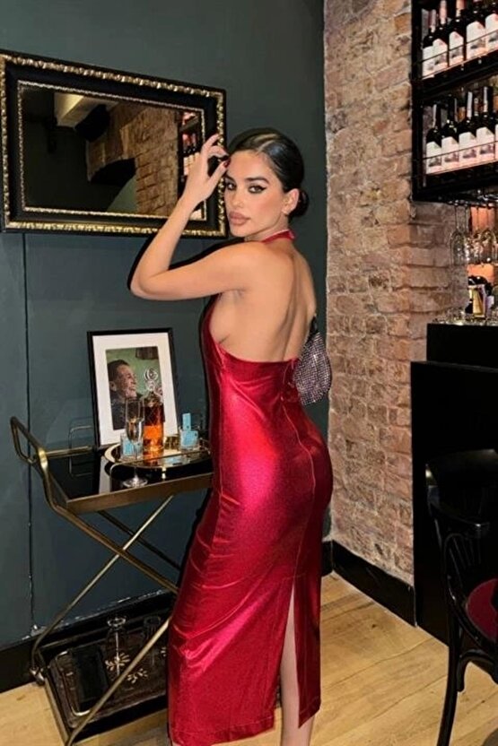 Felicia Sırt Dekolteli Elbise 2583-08