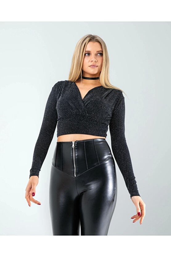 Fermuar Detay Deri Tayt