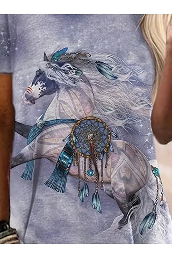 Kadın Kısa Kollu Bisiklet Yaka Salaş Süprem Bluz