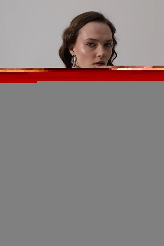 Yarım Balon Kol Çizgili Gömlek - Bordo