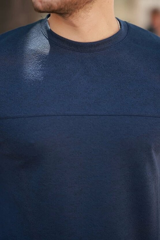 Erkek Oversize Bisiklet Yaka Kısa Kollu T-shirt