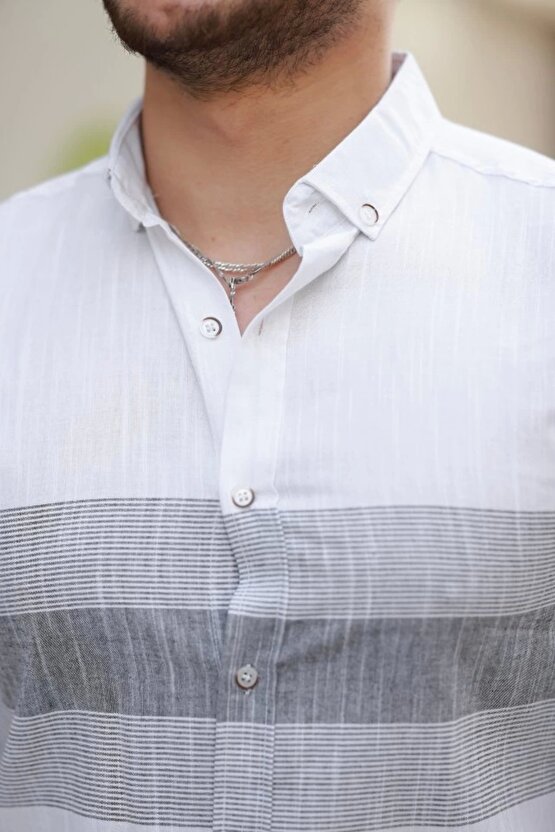 Erkek Desenli Kısa Kollu Gömlek