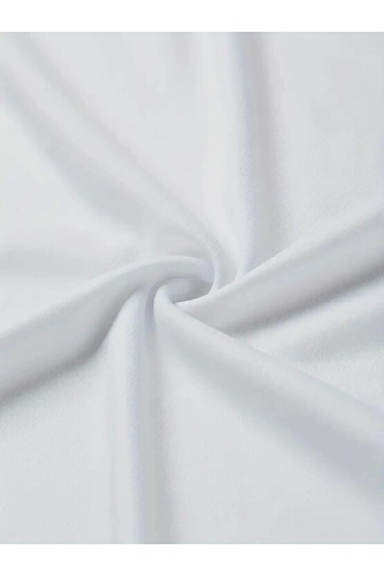 Baskılı Oversize Bisiklet Yaka T-shirt - Beyaz