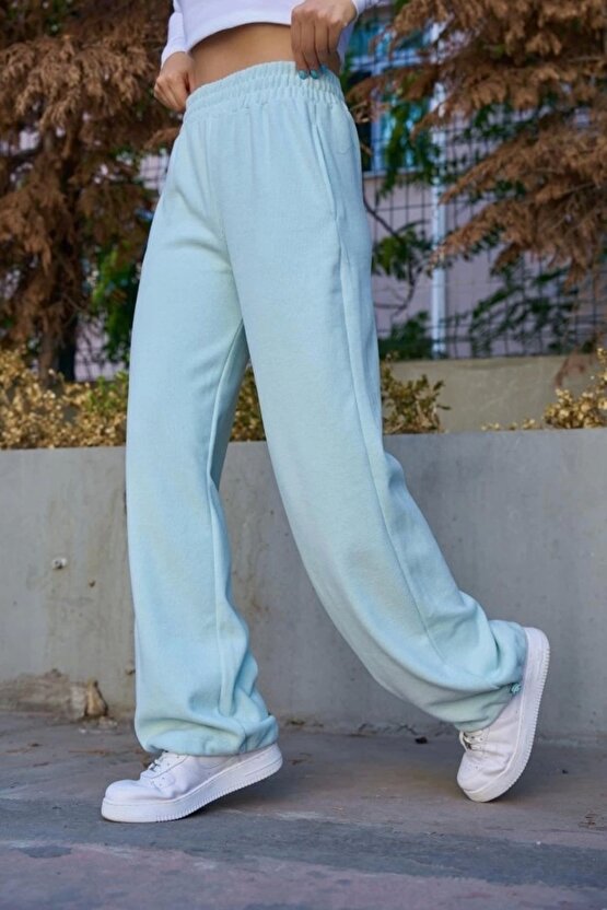 Düz Lastikli Eşofman - Mint Yeşili