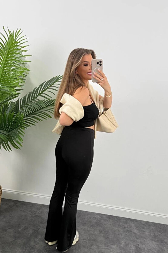 Kadın Amazon Kumaş çımalı Tayt