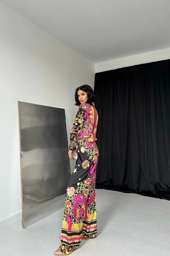 Desenli Gömlek Ve Desenli Pantolon Takım