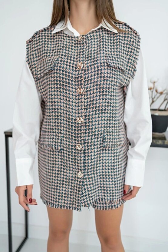 avi Kazayağı Desenli Yelek Ve Şort Takım