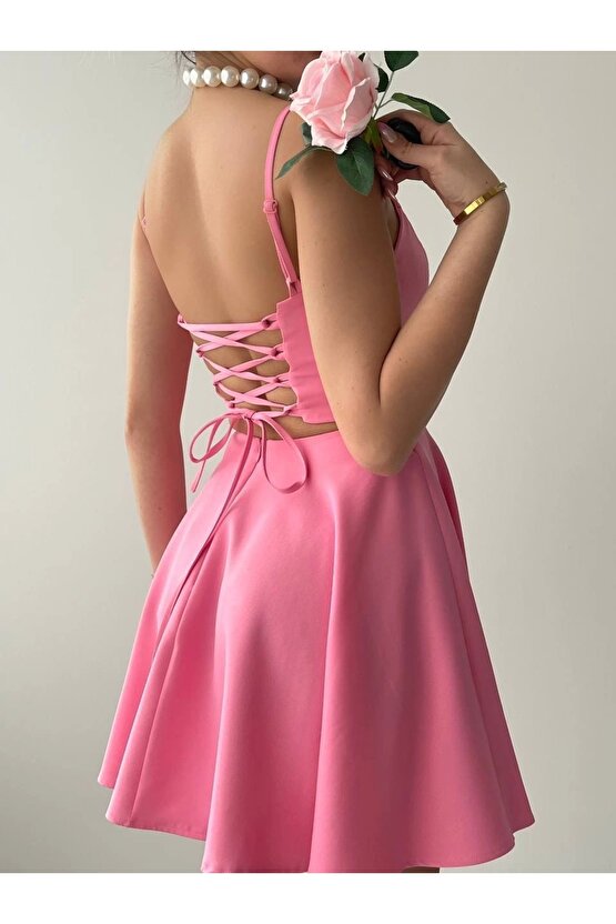 Pole İp Askılı Elbise