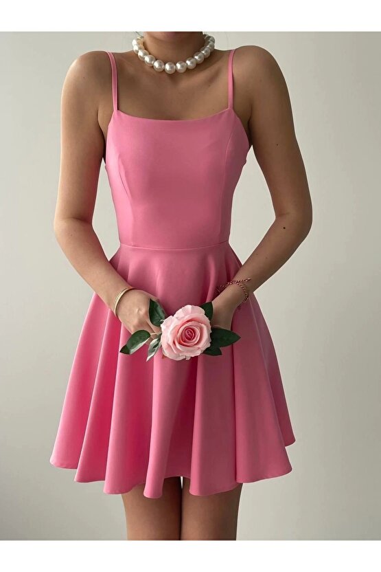 Pole İp Askılı Elbise