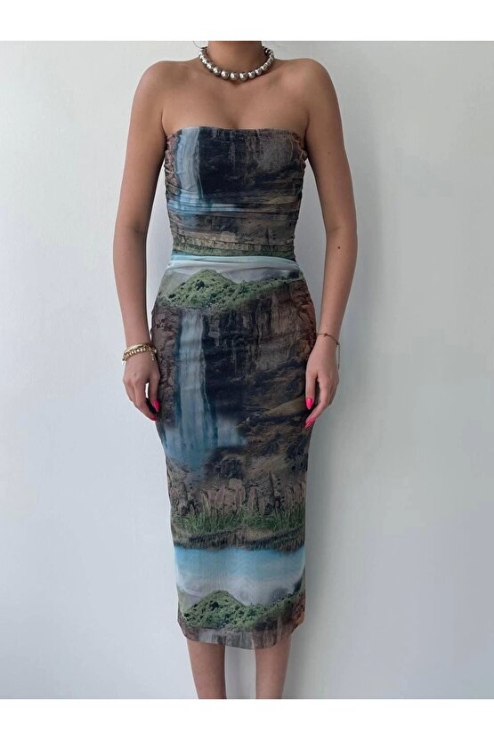 ountain traplez Tül Elbise