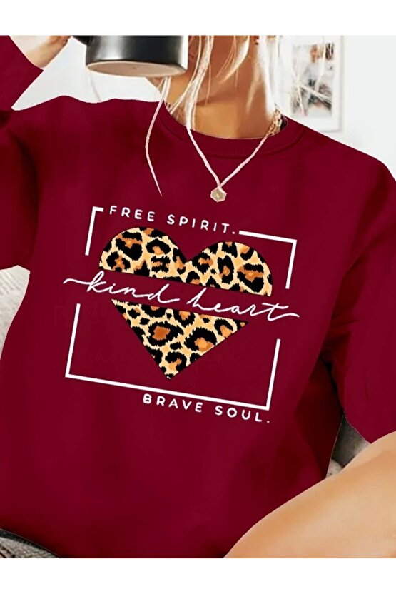 Kadın Uzun Kollu Bisiklet Yaka Desenli Viskon Iki Iplik Bluz