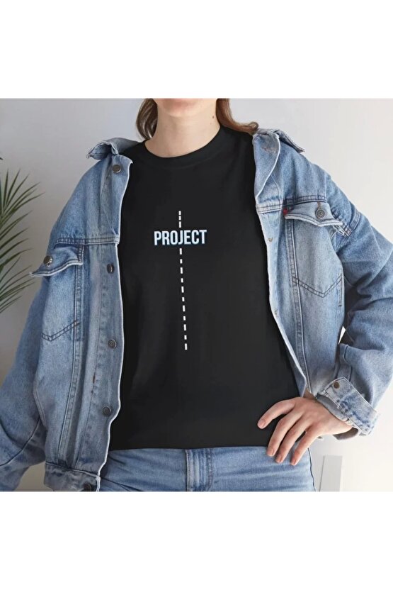 Unisex Bisiklet Yaka Baskılı Thirt  iyah