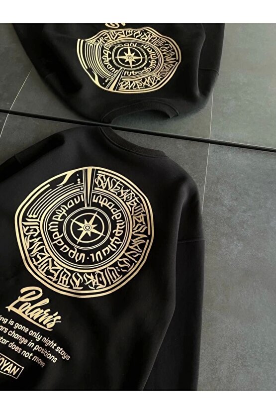 Kışlık Bisiklet Yaka Ön Ve Arka Baskılı weathirt iyah