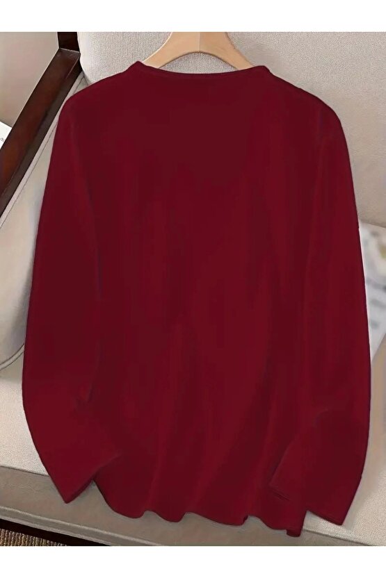 Kadın Uzun Kollu Bisiklet Yaka Köpek Resimli Viskon Bluz