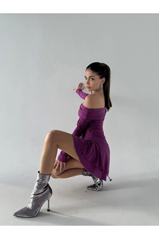 ını Fırfırlı Elbise  Pembe