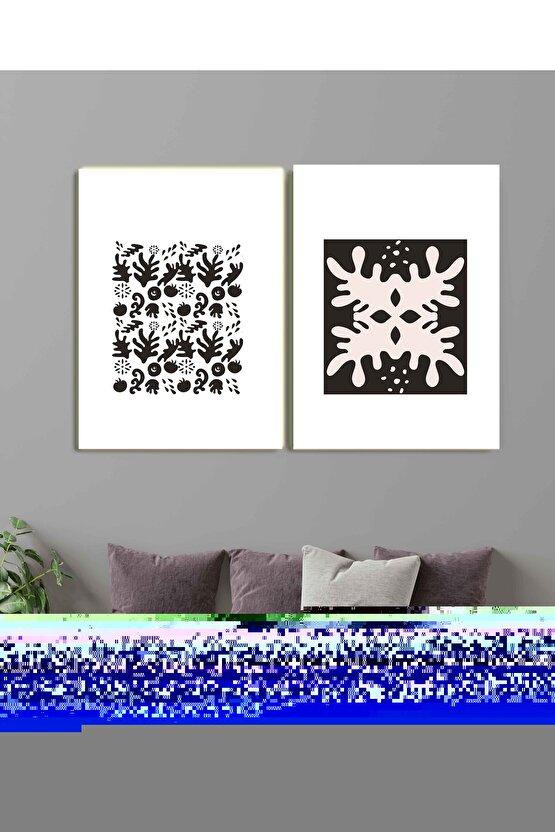 Matisse - Sanat - Soyut - Doğa - Ev - Yaşam ( 2 Li Çerçevesiz ) Poster - Afiş - Tablo NNHT246