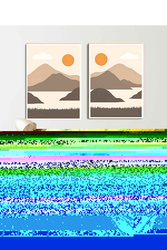 Matisse - Sanat - Soyut - Doğa - Ev - Yaşam ( 2 Li Çerçevesiz ) Poster - Afiş - Tablo NNHT599