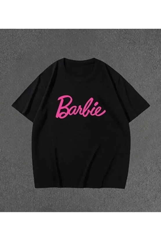 Baskılı Oversize T-shirt - Siyah