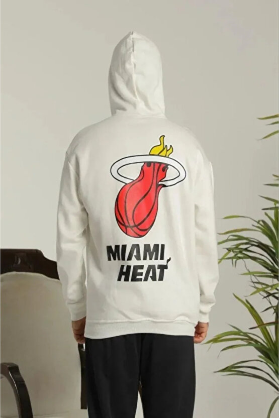 Erkek Oversize Üç İplik Kapüşonlu Sweatshirt –Sırt Ve Ön Baskılı, Kanguru Cepli, Rahat Kalıp Maskot