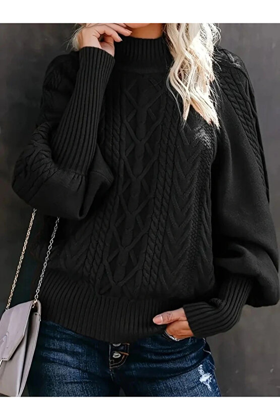 Kadın Uzun Kollu Balıkçı Yaka Triko Kazak