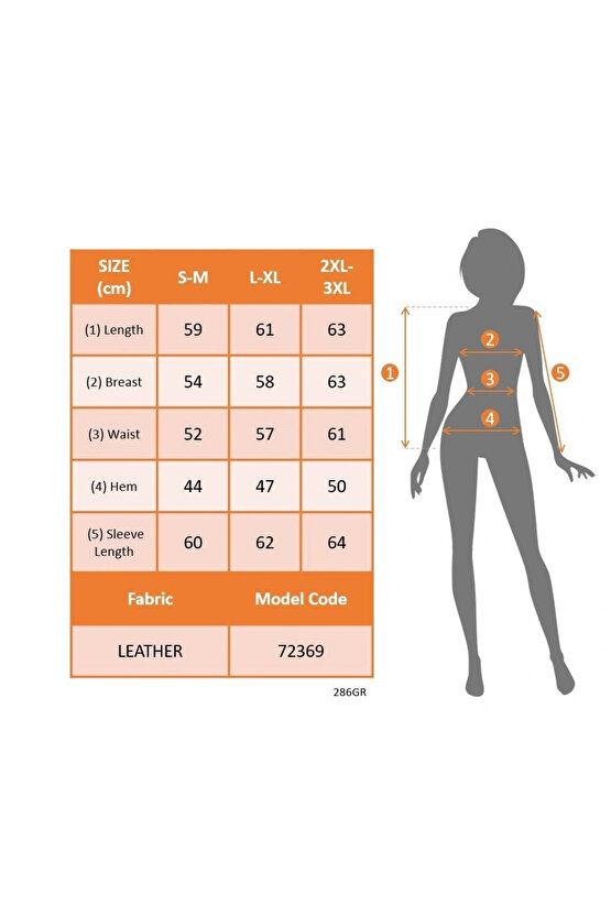 Kadın Uzun Kollu önden Fermuarlı Deri Kısa Ceket
