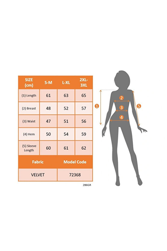Kadın Uzun Kollu Bisiklet Yaka Kollar Pulpayet Kadife Bluz
