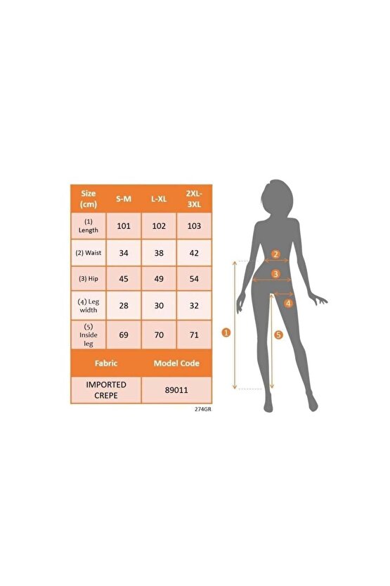 Kadın Yüksek Bel Nervurlu Ithal Krep Pantolon