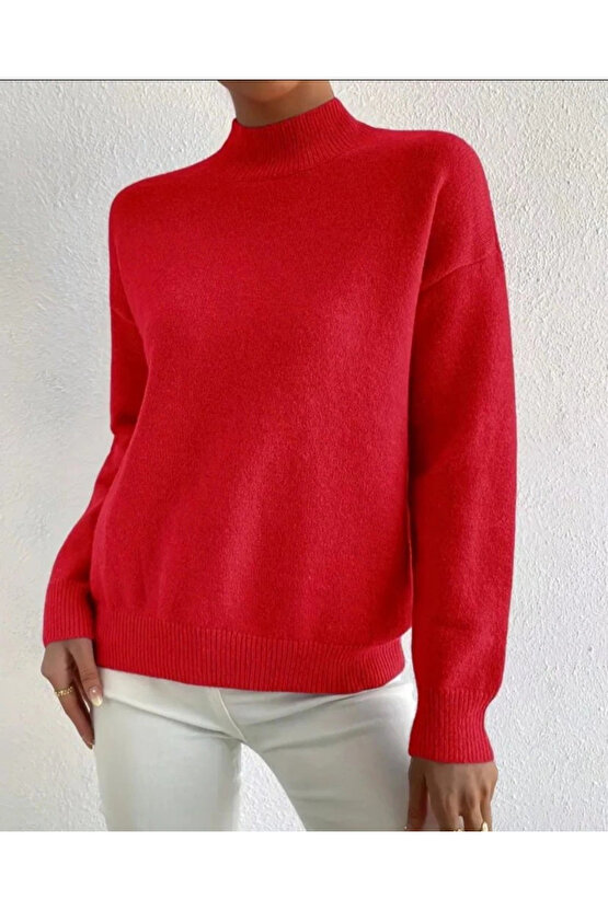 Kadın Uzun Kollu Balıkçı Yaka Triko Bluz