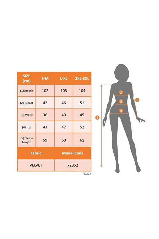 Kadın Uzun Kollu Kruvaze Yakalı Yandan Büzgülü önden çapraz Detaylı Midi Kadife Elbise