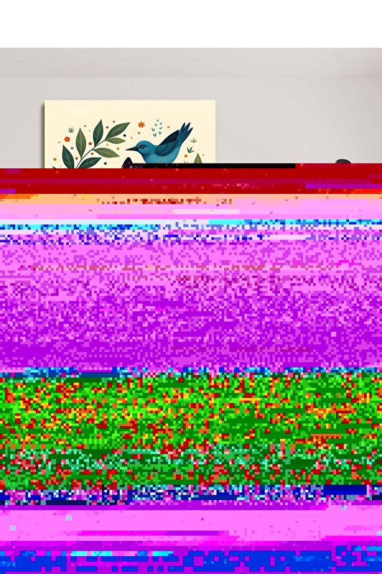 Kadın Uzun Kollu V Yakalı çiçek Desenli Modal Bluz