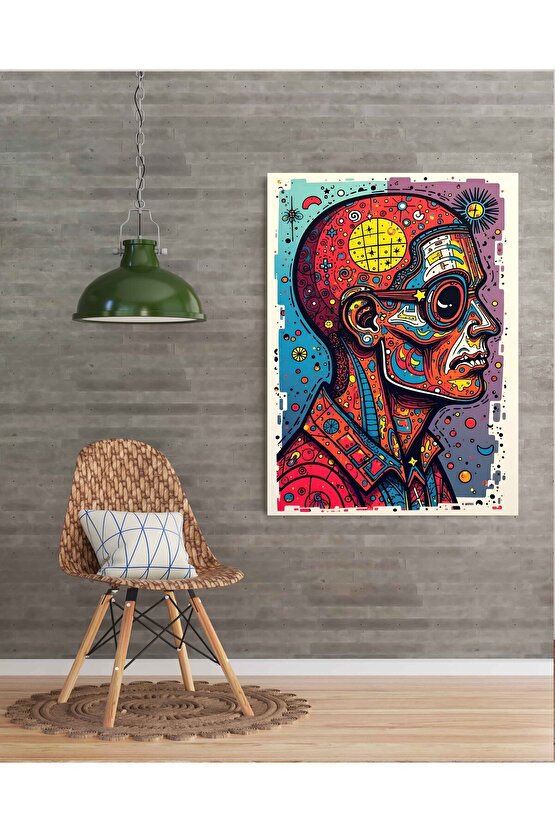 Erkek Oversize Üç İplik Şardonlu Kapüşonlu Sweatshirt – Beyaz Other Lives Ön ve Arka Baskılı, Kang